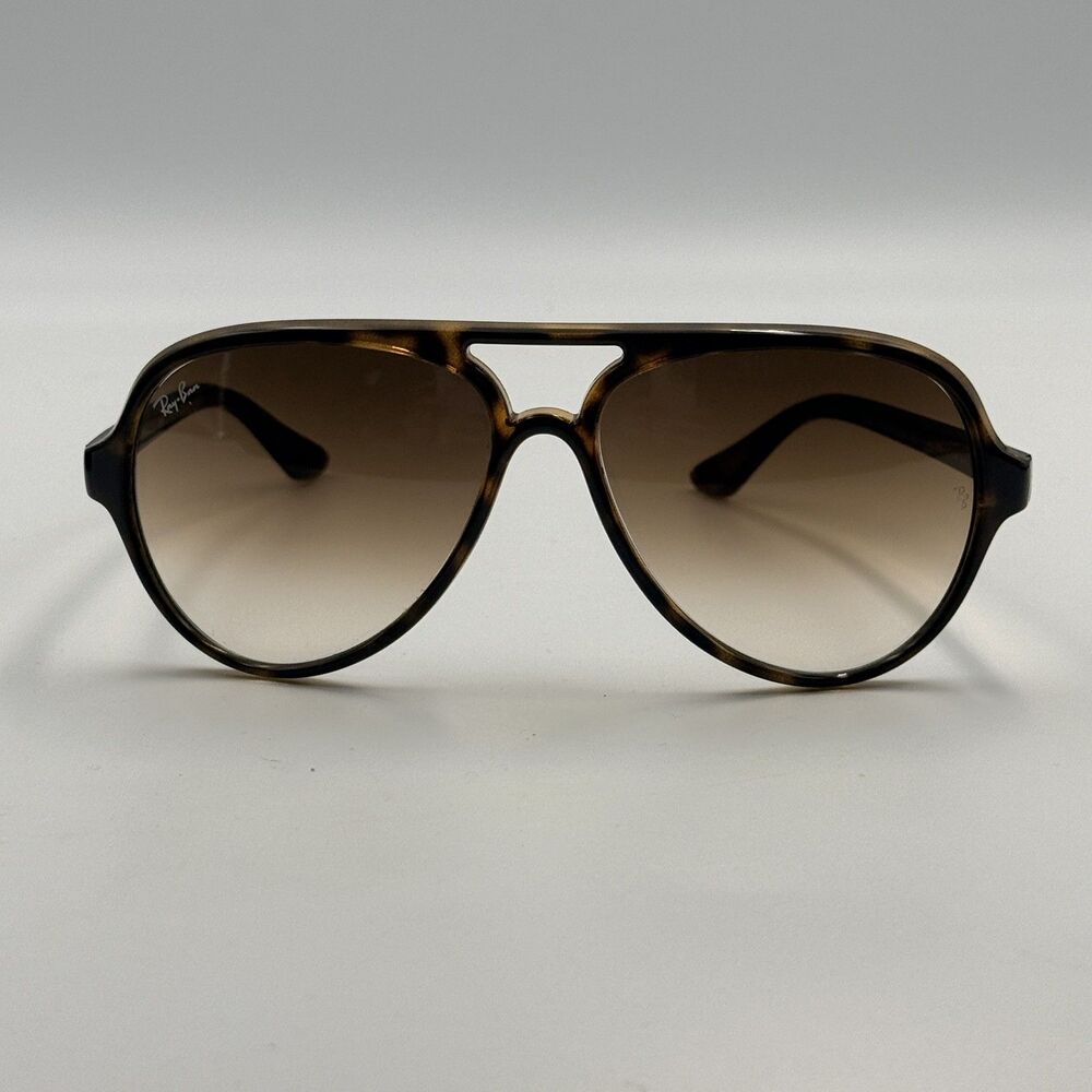 Ray Ban RB 4125 Cats 5000 710/51 Tortoise Sunglasses Gradient Lenses Italy
